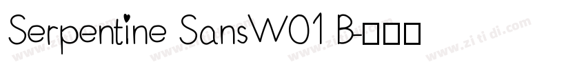 Serpentine SansW01 B字体转换